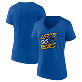 St. Louis Blues Women's Proclamation V-Neck T-Shirt - Blue - NHL 5195073