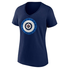 Winnipeg Jets Women's Proclamation V-Neck T-Shirt - Navy - NHL 5195075