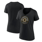 Boston Bruins Women's Represent V-Neck T-Shirt - Black - NHL 5195433