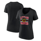 Chicago Blackhawks Women's Represent V-Neck T-Shirt - Black - NHL 5195438
