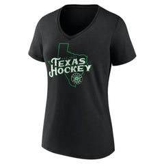 Dallas Stars Women's Represent V-Neck T-Shirt - Black - NHL 5195441