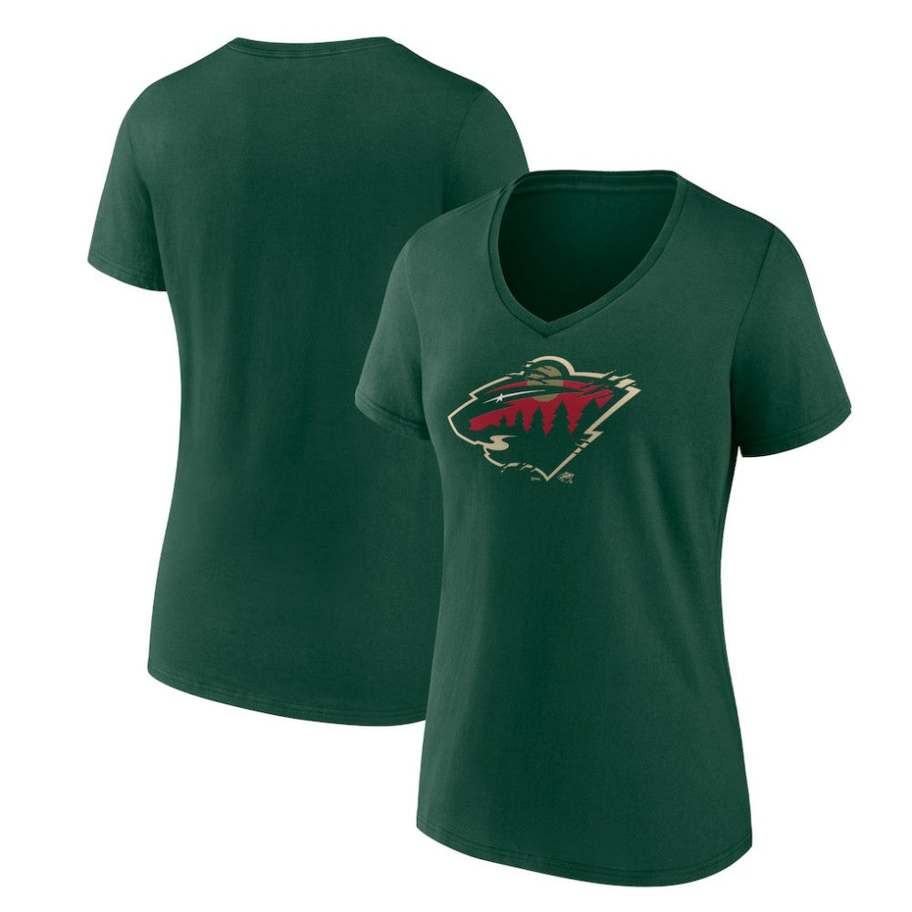 Minnesota Wild Women's Represent V-Neck T-Shirt - Green - NHL 5195448