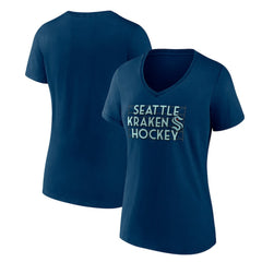 Seattle Kraken Women's Represent V-Neck T-Shirt - Deep Sea Blue - NHL 5195459
