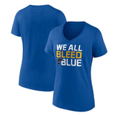 St. Louis Blues Women's Represent V-Neck T-Shirt - Blue - NHL 5195460