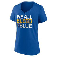 St. Louis Blues Women's Represent V-Neck T-Shirt - Blue - NHL 5195460