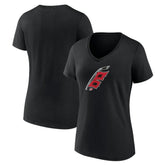 Carolina Hurricanes Women's Alternate Logo V-Neck T-Shirt - Black - NHL 5196934