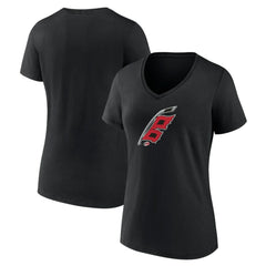 Carolina Hurricanes Women's Alternate Logo V-Neck T-Shirt - Black - NHL 5196934