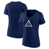 Colorado Avalanche Women's Alternate Logo V-Neck T-Shirt - Navy - NHL 5196936