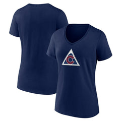 Colorado Avalanche Women's Alternate Logo V-Neck T-Shirt - Navy - NHL 5196936