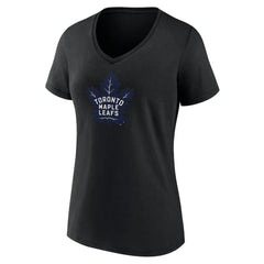 Toronto Maple Leafs Women's Alternate Logo V-Neck T-Shirt - Black - NHL 5196938