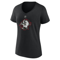 Buffalo Sabres Women's Alternate Logo V-Neck T-Shirt - Black - NHL 5197026