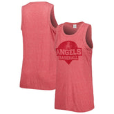 Los Angeles Angels Soft as a Grape Women's Tri-Blend Tank Top - Red - MLB Lifestyle