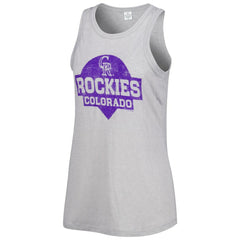 Colorado Rockies Soft as a Grape Women's Tri-Blend Tank Top - Gray - MLB Discount