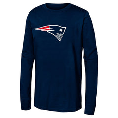 New England Patriots Youth Primary Logo Long Sleeve T-Shirt Navy