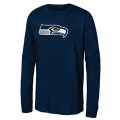 Seattle Seahawks Youth Primary Logo Long Sleeve T-Shirt College Navy