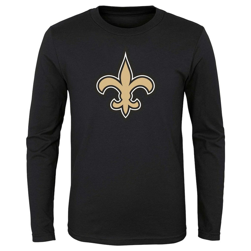 New Orleans Saints Preschool Primary Logo Long Sleeve T-Shirt Black