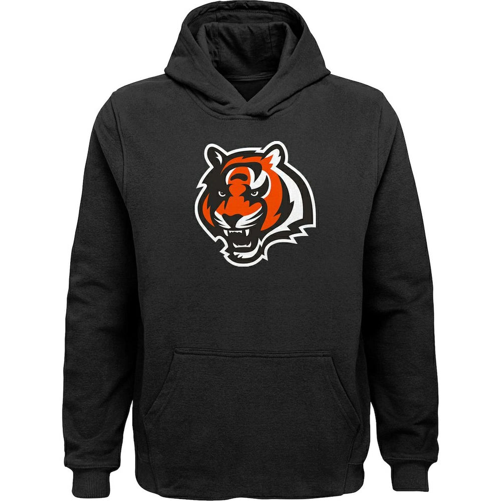 Cincinnati Bengals Youth Team Logo Pullover Hoodie Black