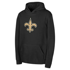 New Orleans Saints Youth Team Logo Pullover Hoodie Black