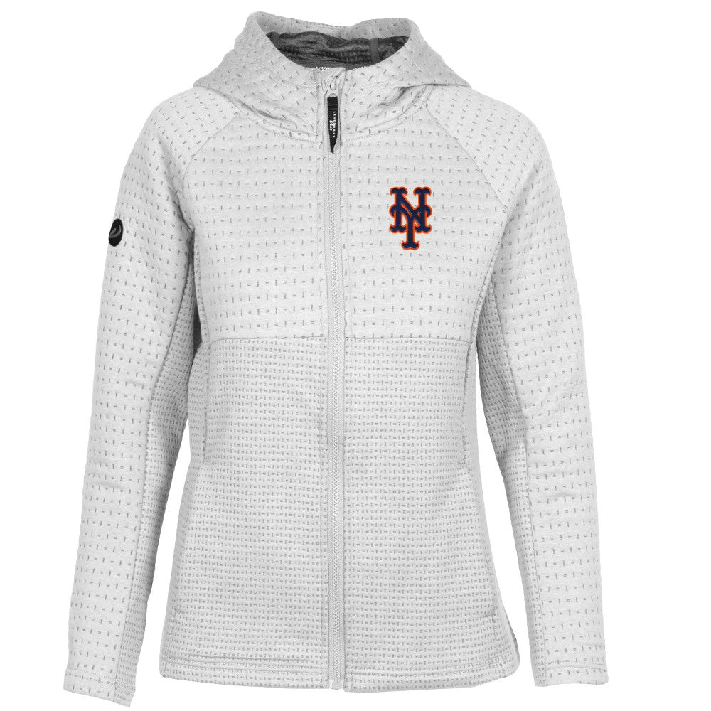 New York Mets Levelwear Women's Solstice Full-Zip Hoodie - White - MLB Sale