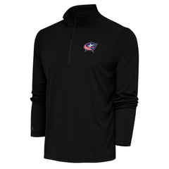Columbus Blue Jackets Antigua Special Edition 2.0 Tribute Quarter-Zip Pullover Top - Black - NHL 5205574
