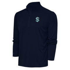 Seattle Kraken Antigua Special Edition 2.0 Tribute Quarter-Zip Pullover Top - Navy - NHL 5205590