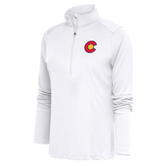 Colorado Avalanche Antigua Women's Special Edition 2.0 Tribute Quarter-Zip Pullover Top - White - NHL 5206121