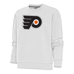 Philadelphia Flyers Antigua Women's Special Edition 2.0 Victory Crewneck Pullover Sweatshirt - White - NHL 5206166