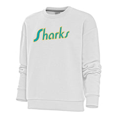 San Jose Sharks Antigua Women's Special Edition 2.0 Victory Crewneck Pullover Sweatshirt - White - NHL 5206168