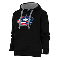 Columbus Blue Jackets Antigua Women's Special Edition 2.0 Victory Pullover Hoodie - Black - NHL 5206185