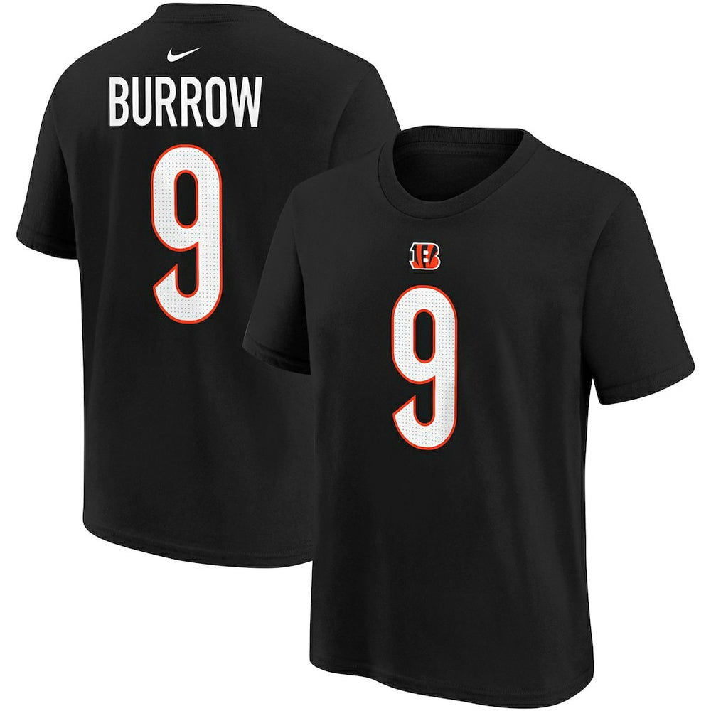 Nike Joe Burrow Cincinnati Bengals Youth Player Name & Number T-Shirt Black