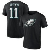 A.J. Brown Philadelphia Eagles Icon Player Name & Number T-Shirt Black