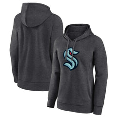Seattle Kraken Women's Primary Logo Pullover Hoodie - Charcoal - NHL 5220952