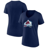 Colorado Avalanche Women's Team Primary Logo V-Neck T-Shirt - Navy - NHL 5221228