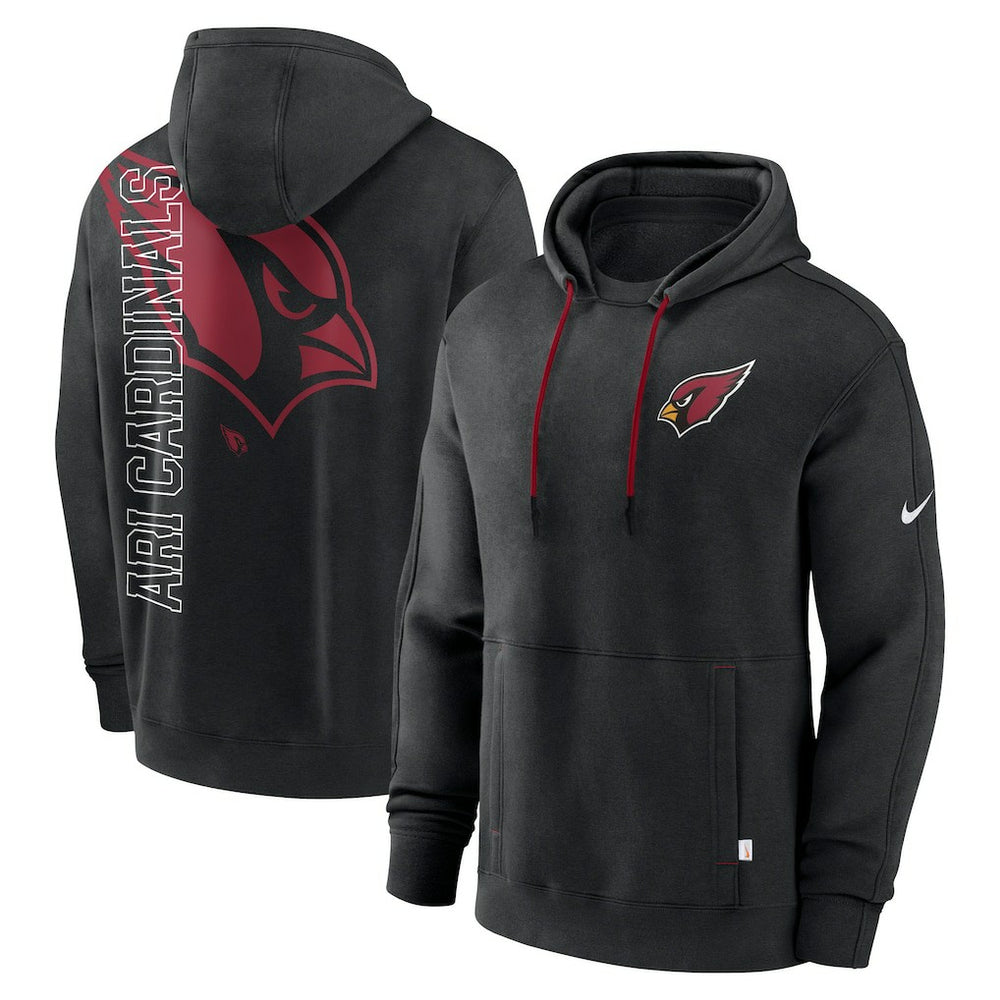Nike Arizona Cardinals Layered Logo Statement Pullover Hoodie Black