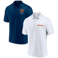 Fanatics Chicago Bears Lockup Two-Pack Polo Set White/Navy