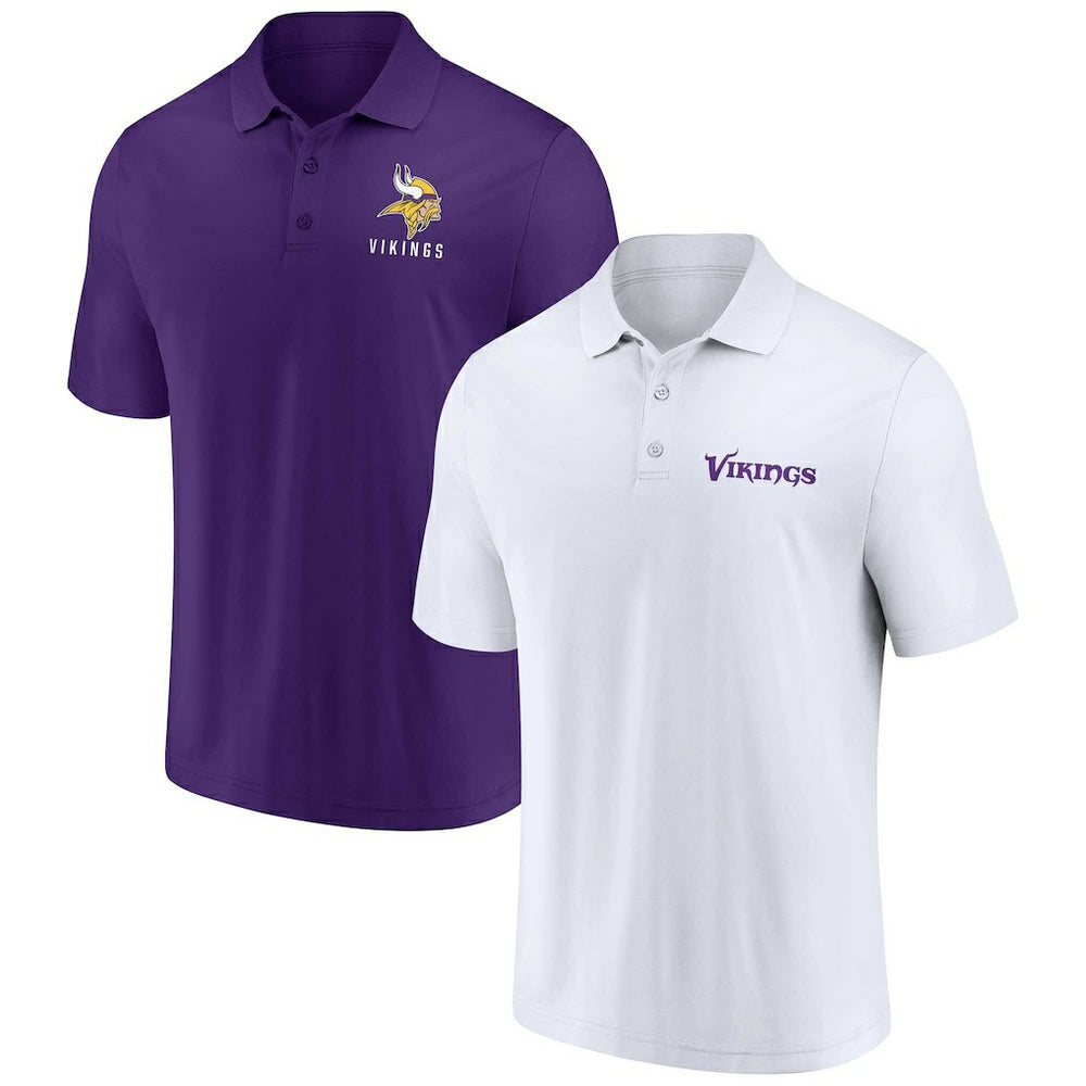 Fanatics Minnesota Vikings Lockup Two-Pack Polo Set White/Purple
