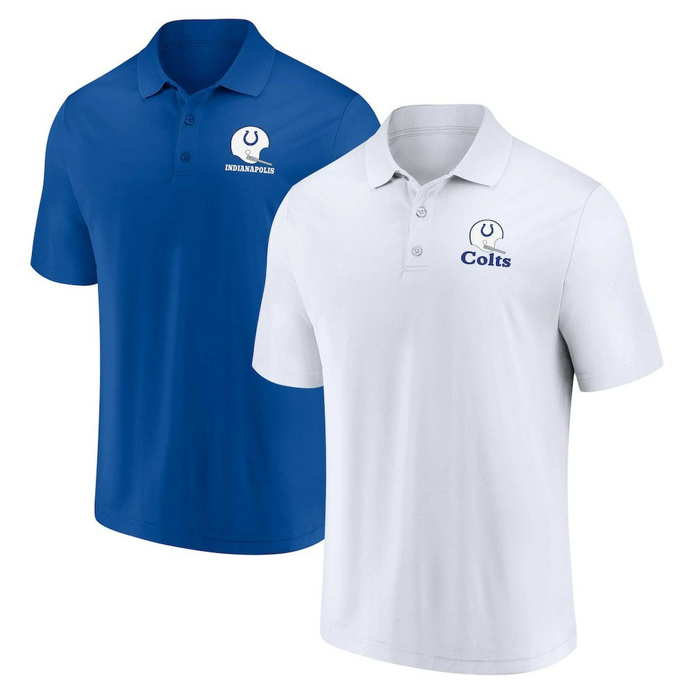Fanatics Indianapolis Colts Throwback Two-Pack Polo Set White/Royal