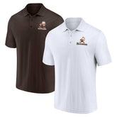 Fanatics Cleveland Browns Throwback Two-Pack Polo Set White/Brown