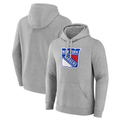 New York Rangers Primary Team Logo Pullover Hoodie - Gray - NHL 5228614