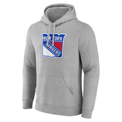 New York Rangers Primary Team Logo Pullover Hoodie - Gray - NHL 5228614