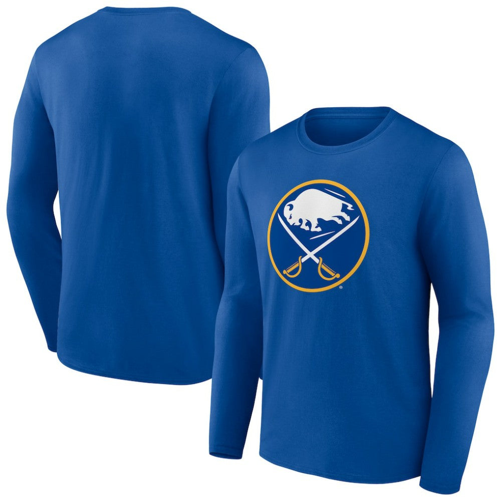 Buffalo Sabres Primary Logo Team Long Sleeve T-Shirt - Royal - NHL 5228844