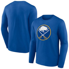 Buffalo Sabres Primary Logo Team Long Sleeve T-Shirt - Royal - NHL 5228844