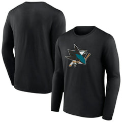 San Jose Sharks Primary Logo Team Long Sleeve T-Shirt - Black - NHL 5228859