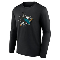 San Jose Sharks Primary Logo Team Long Sleeve T-Shirt - Black - NHL 5228859