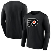 Philadelphia Flyers Primary Logo Team Long Sleeve T-Shirt - Black - NHL 5228893