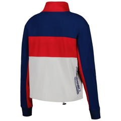 Atlanta Braves The Wild Collective Women's Color Block Half-Zip Jacket - Red/Navy - MLB on Sale