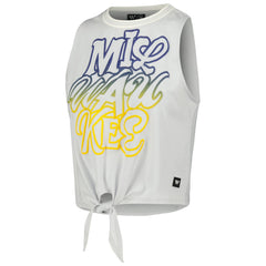 Milwaukee Brewers The Wild Collective Women's Twisted Tie Front Tank Top - White - MLB on Sale