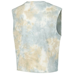 Chicago Cubs The Wild Collective Women's Washed Muscle Tank Top - White - MLB Lifestyle