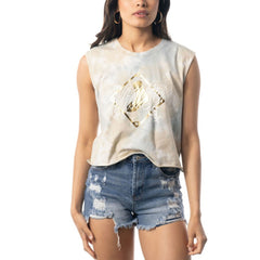 Chicago White Sox The Wild Collective Women's Washed Muscle Tank Top - White - MLB Lifestyle
