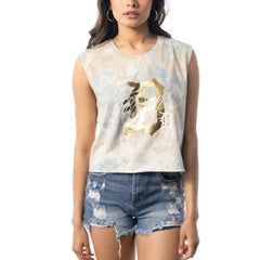 Detroit Tigers The Wild Collective Women's Washed Muscle Tank Top - White - MLB Sale